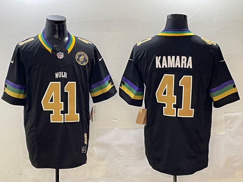 Men New Orleans Saints #41 Kamara Black three generations 2025 Nike Limited NFL Jersey style 3->new orleans saints->NFL Jersey